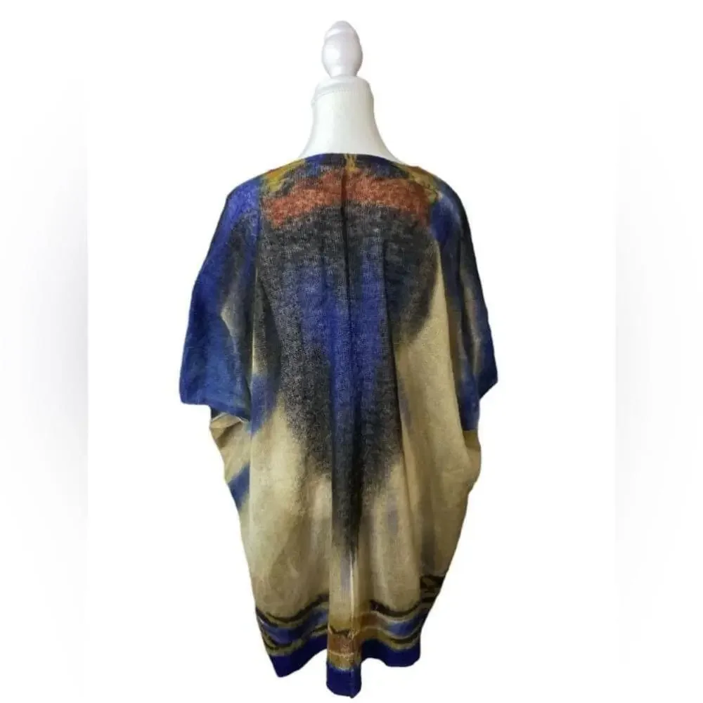 Krimson Klover - Mohair Alpaca Oversized Boxy Poncho Sweater - Picture 2 of 9